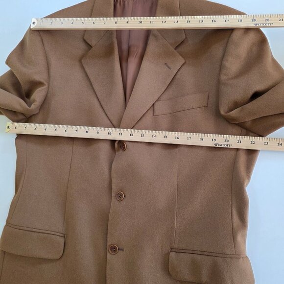 Dalcos Lanificio Fratelli Bacci Jacket Men IT 54 US 44 Brown Wool Cashmere 3B LS - Picture 4 of 16